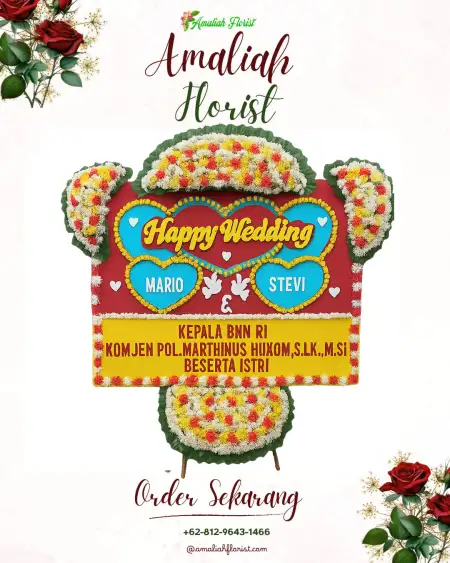 Papan Bunga Pernikahan Medari